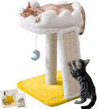 New Cloud Cat Tree Tower, Cat Scratching Post with Bed, Small Cat Tree, Compact