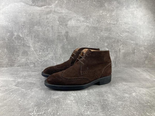 Men Tod's Boots Brown Suede 40
