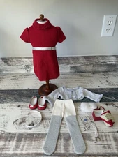 My American Girl Doll RUBY & RIBBON Dress Outfit w Headband + Accessories READ