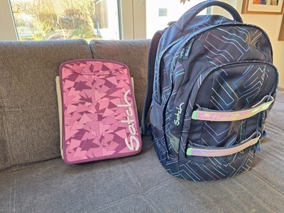 Schulrucksack Mädchen Satch Pack Purple Laser + Heftebox