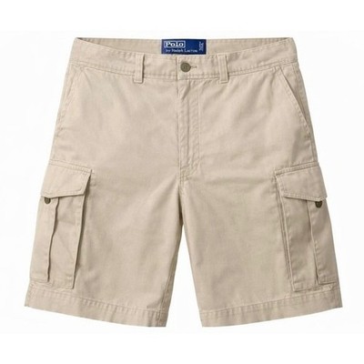 Polo Ralph Lauren Men's Khaki Cargo Shorts Size 40 Cotton Casual Outdoor