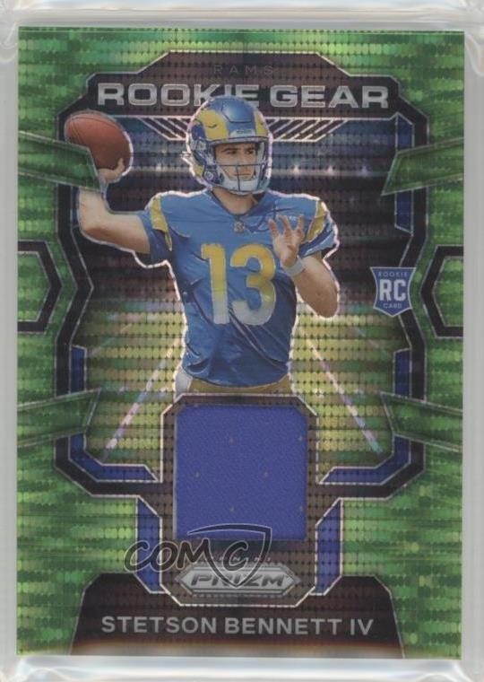 2023 Panini Prizm Rookie Gear Neon Green Pulsar Stetson Bennett IV RC 1k54