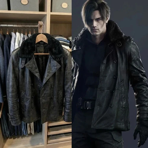 Leon S. Kennedy RE9 Black Leather Jacket Resident Evil Requiem Inspired Cosplay - product listing photo