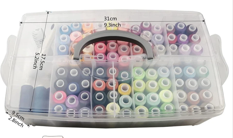 Premium Sewing Thread Bundle: 100 Colors, 250 Yards Spools & Essential Tools - Image 4 of 4