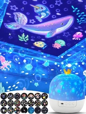 Baby Night Light Projector 360 Degree Rotating Proyector De Luz Para Bebe LED