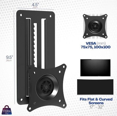 VIVO VW01A Height Adjustable 17''- 32'' VESA Monitor Screen Wall Mount Bracket