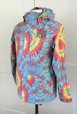 Burton Youth DryRide Hooded Snowboard Tie Dye Jacket sz L 14-16