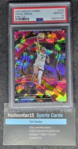 Angel Reese 2024 Panini Select WNBA Courtside #202 Rookie Pink Ice Prizm PSA 10 