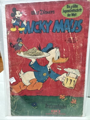 1966 Micky Maus #35 German Disney Comic   Vintage Donald Duck / Mickey Mouse