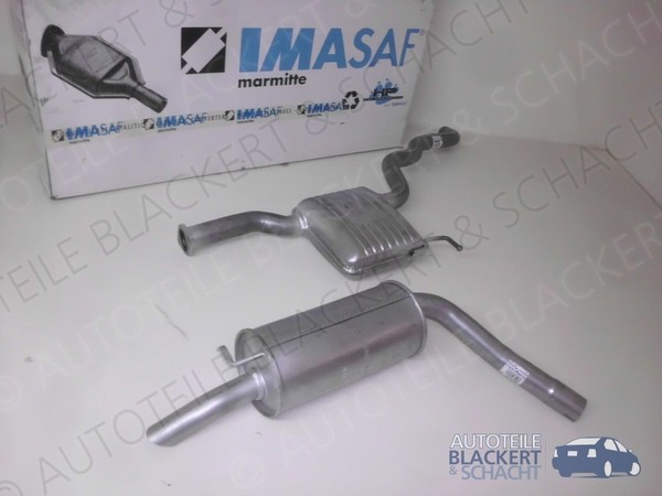 Imasaf Auspuffset Mitteltopf + Endtopf FüR Ford Sierra 2.0 I Kat 1989-1993-image