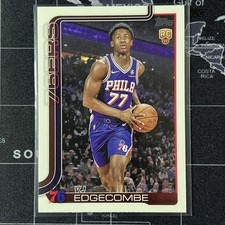 VJ Edgecombe 2025 2026 Topps Basketball Philadelphia 76ers RC