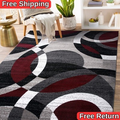 Rugshop Rugs for Living Room 8x10 Geometric Circles Area Rug Carpets for Sale