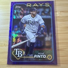 Rene Pinto 2024 Topps Update Series Purple Sparkle /799 US107 Tampa Bay Rays