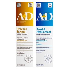 A D Original Diaper Rash Ointment  Zinc Oxide Diaper Rash Cream 4oz Variety