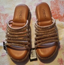 Damen Pantolette mit viel Strasssteine  in Gr. 37