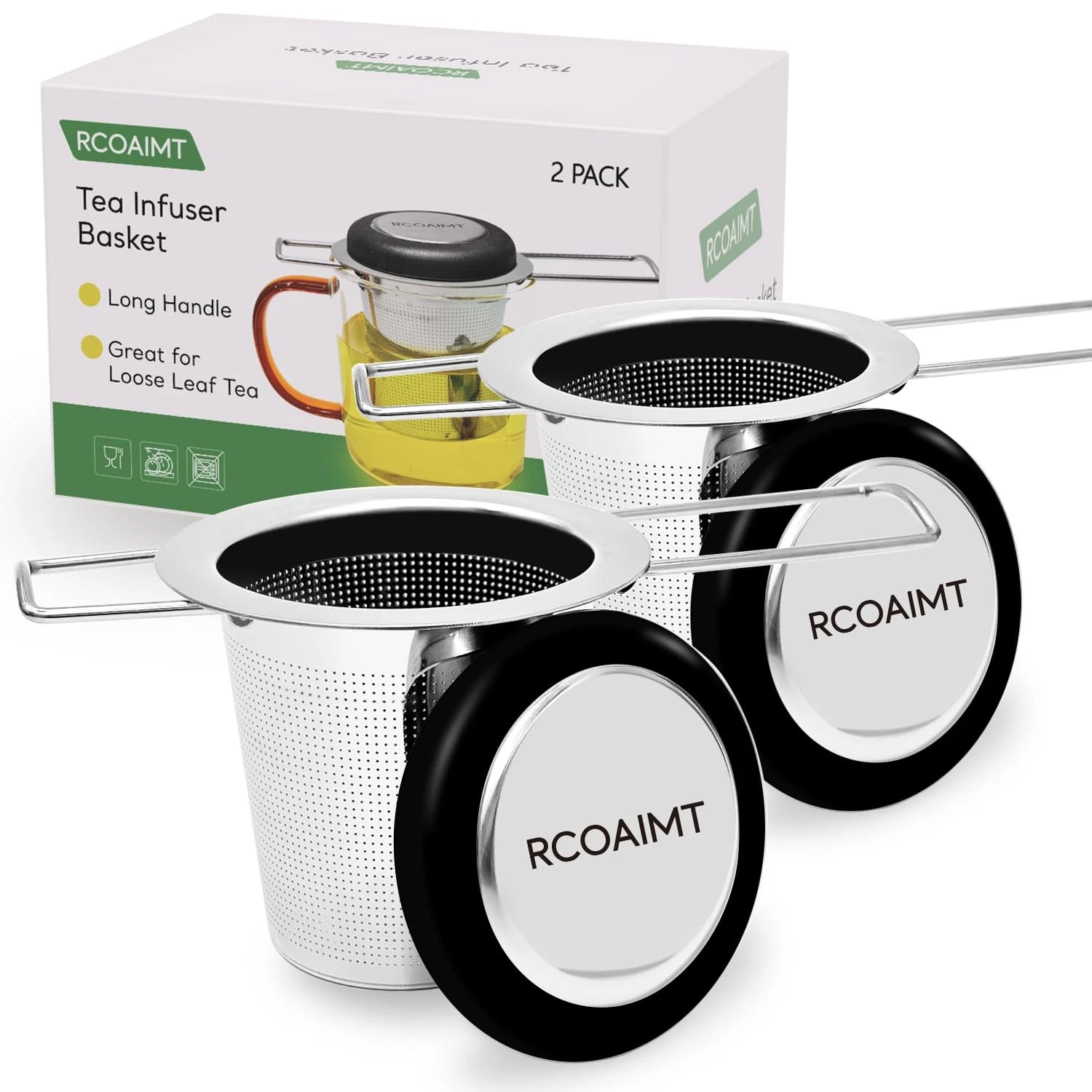 Tea Infuser for Loose Leaf Tea, 2 Pack Stainless Steel Tea Strainer with Long...
Opens in a new wind