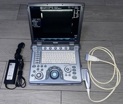 GE Logic E portable Ultrasound system with one 12L-RS linear array probe