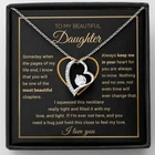 To My Daughter Necklace, Gift For Daughter From Dad, Daughter Father Necklace
