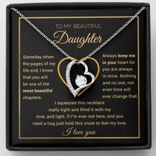 To My Daughter Necklace, Gift For Daughter From Dad, Daughter Father Necklace