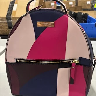 ZAINO KATE SPADE LAUREL WAY SAMMI GEOMETRICO PICCOLO VINILE GRANULOSO MULTICOLORE
