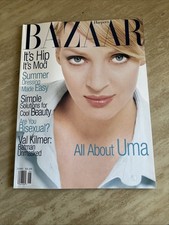 UMA THURMAN June 1995 HARPER'S BAZAAR Magazine VAL KILMER