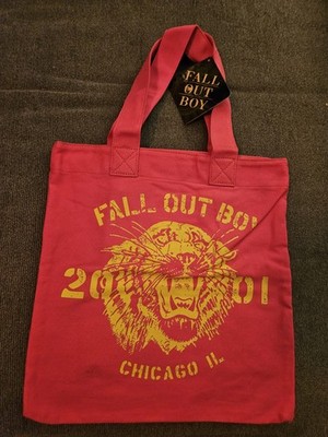 FALL OUT BOY 20th Anniversary Tiger Fever Tote Bag Official 2001 Tour Merch RARE