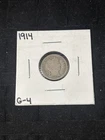 1914 G-4 Barber Silver Dime 10c US Coin -A677