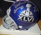 Victor Cruz Giants Super Bowl Champions Signed Mini Helmet Global Authentics