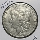 1902-S MORGAN SILVER DOLLAR,  AU DETAILS!