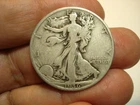 USA  SILVER WALKING LIBERTY  50  CENTS   1936 D