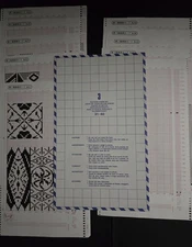 Silver Reed/Singer/Knitmaster Mylar Pattern Card Set 3 #31-40