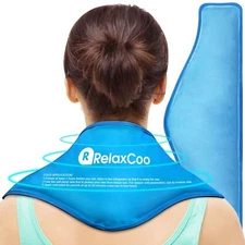 Reusable Gel Ice Pack Wrap - Neck & Shoulder Cold Therapy for Pain & Swelling