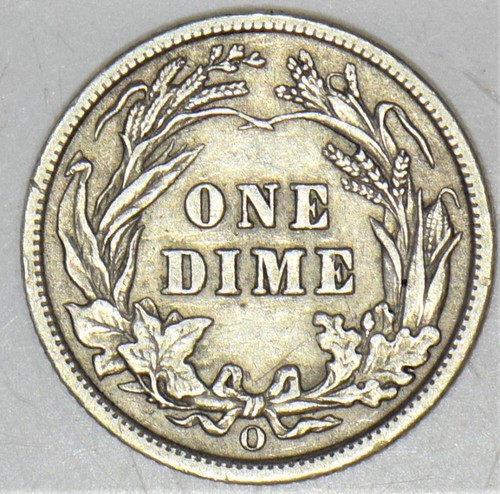 1903/1903-O Repunched Date Barber Dime; XF - Picture 4 of 4