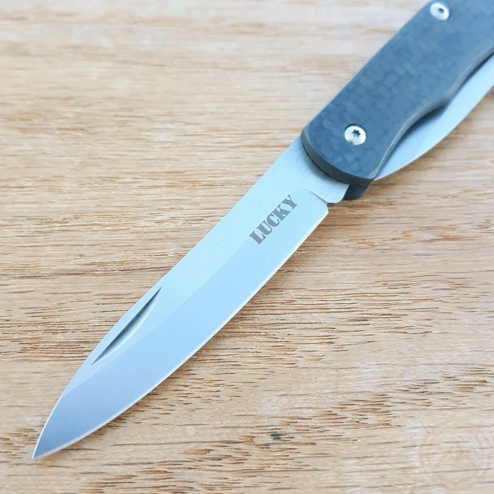 Cold Steel Lucky Pen Pocket Knife 2.6" CPMS35VN Steel Blades Carbon Fiber Handle - Image 2 of 4