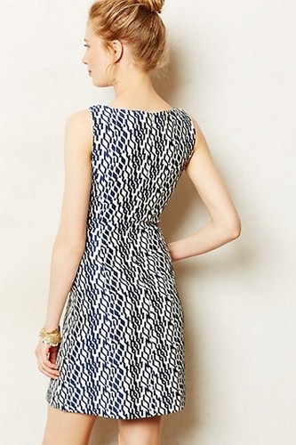 Vestido Anthropologie Moulinette Soeurs Jacquard Cuentas Talla 10 Joyas Cóctel Tweed - Imagen 9 de 10