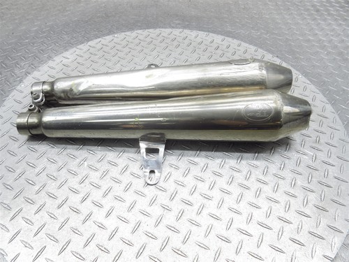 2014 11-16 Triumph Bonneville T100 Exhaust Muffler Pipe Silencer Baffle Pair Set - Picture 21 of 24