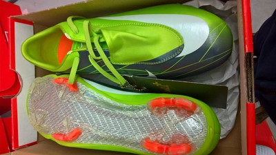 NIKE SCARPA CALCIO /"MERCURIAL MIRACLE FG/" VERDE//GRIGIO 396131 311
