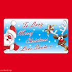 Personalised Father Merry Christmas Xmas Sticker Santa Thank you  Seal- CH17