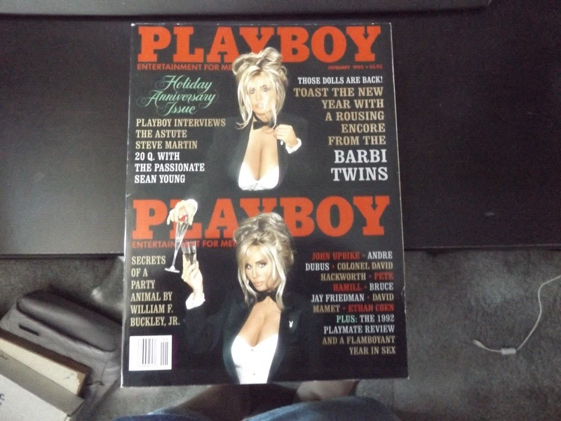 Playboy January 1993-Barbi Twins on the cover