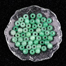50pcs Natural Green Aventurine Stone Round Big Hole Beads Bracelet 8mm Hole 3mm