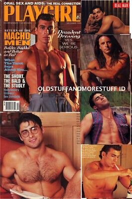 PLAYGIRL 12-92 DECEMBER 1992 ITALIAN STUD HAIRY HUNKS LONG HAIR JORDAN GREAT!   
