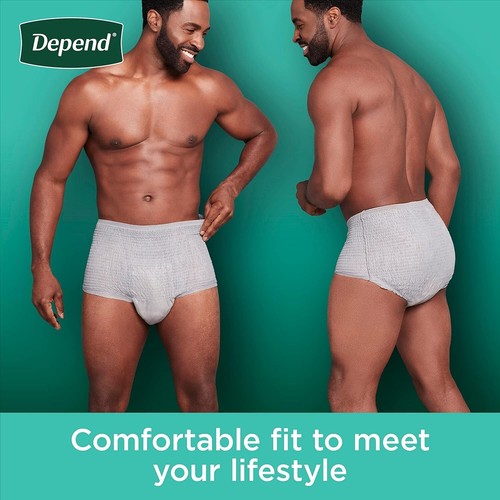 Depend Fresh Protection t Incontinence Underwear for Men, L, Grey 35 Open BAG - Picture 4 of 4