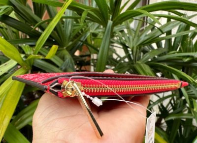 MICHAEL KORS JET SET TRAVEL TOP ZIP CARD CASE WALLET MK DARK