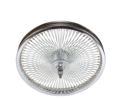16" F&R Original Lowrider Steel Front Wheel 144 Spoke 14g Chrome.