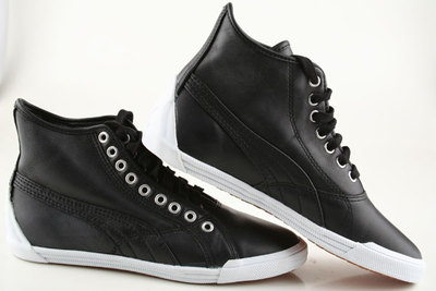 Puma Crete Mid L Damen Turnschuhe Sneaker Schuhe 347218 01 schwarz-weiß