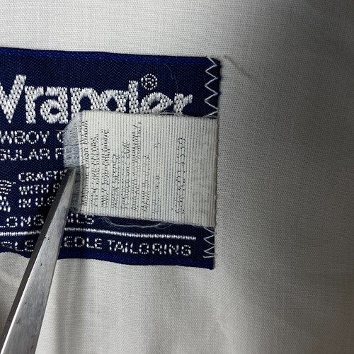 Wrangler Mens 15.5 34 Western Cowboy Cut Pearl Snap Shirt White Red Sequin Star - Picture 7 of 14