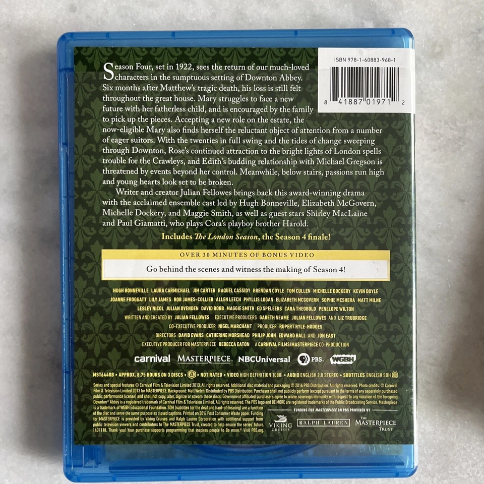 Downtown Abbey Complete Series Blu-Ray PBS British Maggie Smith, Seasons 1-6 Foto 4 de 4