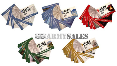 UST Learn & Live Survival Cards - Way Find, 1st Aid, Shelter, Fire, Cloud, Knot