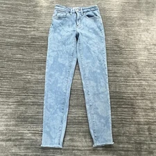 Levi's 721 Jeans Size 24 Womens High Rise Skinny Medium Wash Blue MEASURES 24X26