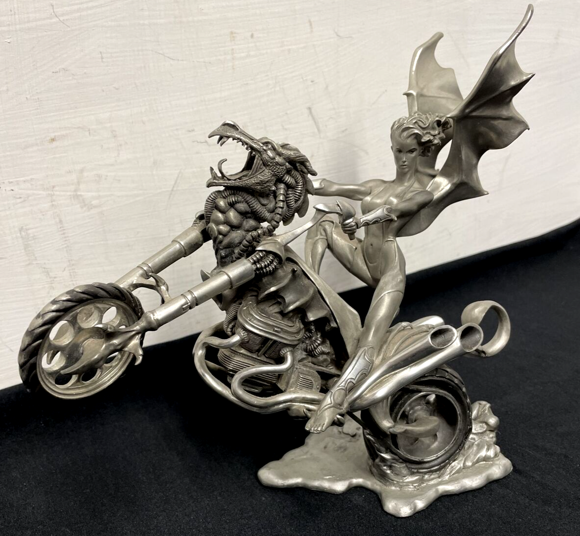 FRANKLIN MINT PASSION BURNS PEWTER MOTORBIKE STATUE | eBay